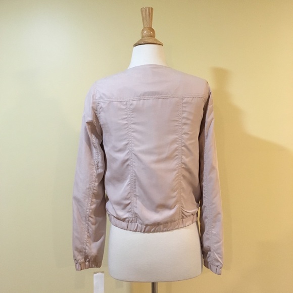 💥 CLEARANCE Blush Double Zipper Bomber Jacket - Picture 6 of 6